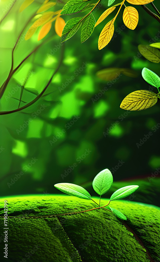 The Beauty of Grouped Leaves made with generative AI