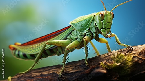 Macro shots, Beautiful nature scene. Close up beautiful grasshopper