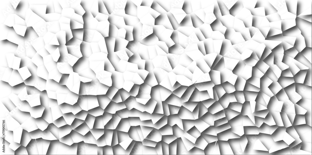 Abstract white paper cut shadows background realistic crumpled paper decoration textured with multi tiles mosaic seamless pattern. Quartz cream white Broken Stained Glass.3d shapes. Abstract white paper cut shadows background realistic crumpled paper decoration textured with multi tiles mosaic seamless pattern. Quartz cream white Broken Stained Glass.3d shapes.