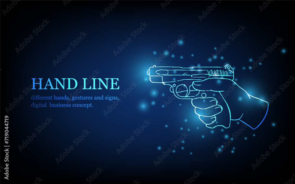 Human hand line, different hands, gestures and signs, digital business concept, futuristic digital innovation background vector illustration. Human hand line, different hands, gestures and signs, digital business concept, futuristic digital innovation background vector illustration.