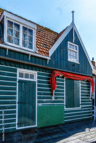 Marken, a fishing village with traditional wooden houses, located in the North of Amsterdam, North Holland, Netherlands