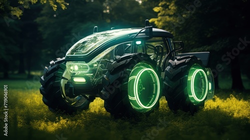 Futuristic tractor design uses digital holographic app