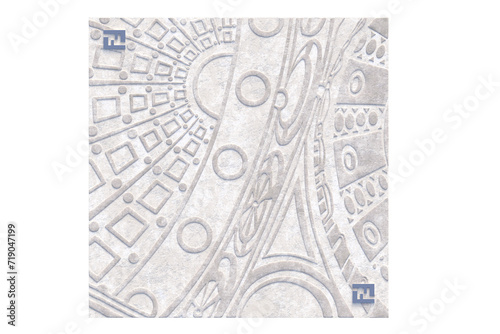 
decorative rug for the interior isolated on transparent background, home decor, 3D illustration, cg render
