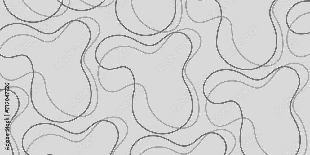 Abstract line on a gray background. Black abstract line banner on gray background.