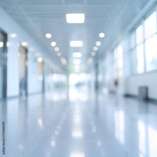 Hall or corridor in a modern hospital