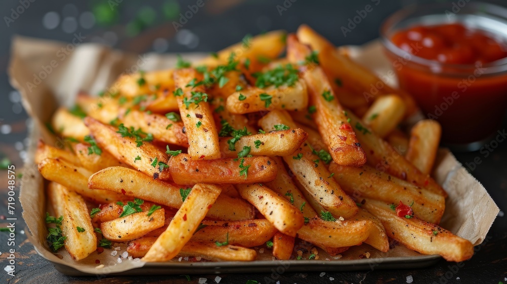 french fries, chips, fries well decorated product photo french fries, chips, fries well decorated product photo