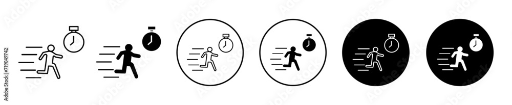 hurry icon sign set in outline style graphics design hurry icon sign set in outline style graphics design
