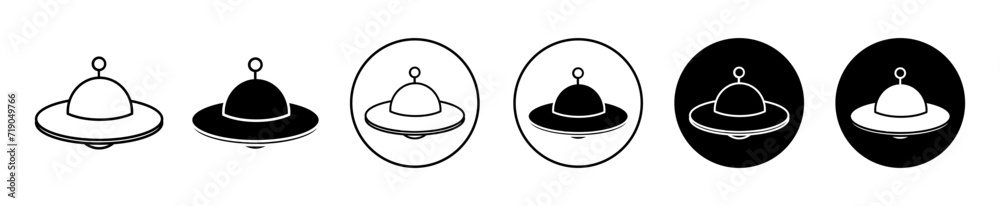 UFO icon sign set in outline style graphics design UFO icon sign set in outline style graphics design