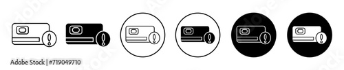 credit risk icon sign set in outline style graphics design