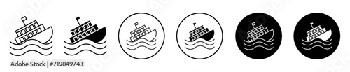 sinking icon sign set in outline style graphics design