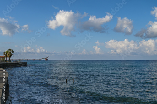 sea       view of mountains and stones from the embankment on the island of Cyprus in winter 16