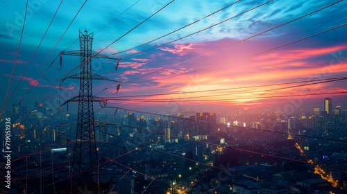 Electrified Horizons: A City Networked with the Power of Electricity
