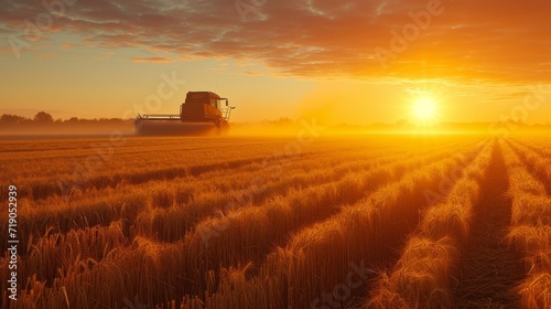 Harvest Sunrise: A Spectacular Morning in the Farming Haven