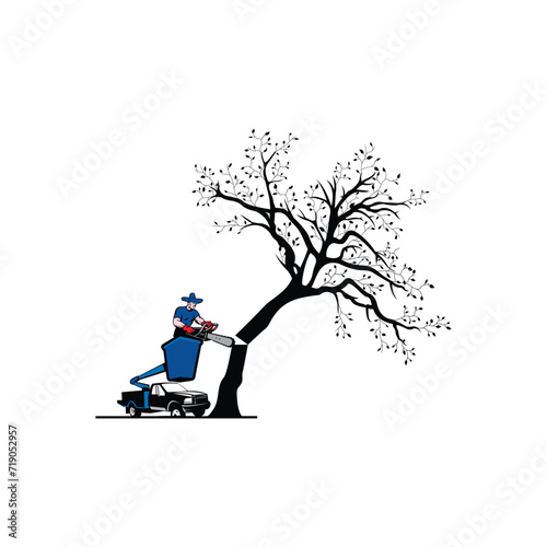 man with a tree