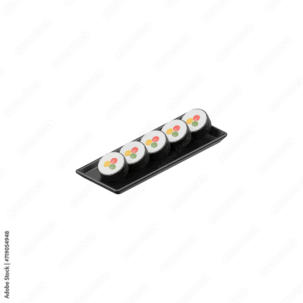 Sushi 3d icon vector illustration design Sushi 3d icon vector illustration design