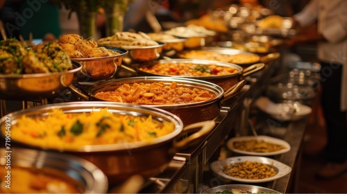 Obraz na płótnie Indian food wedding buffet