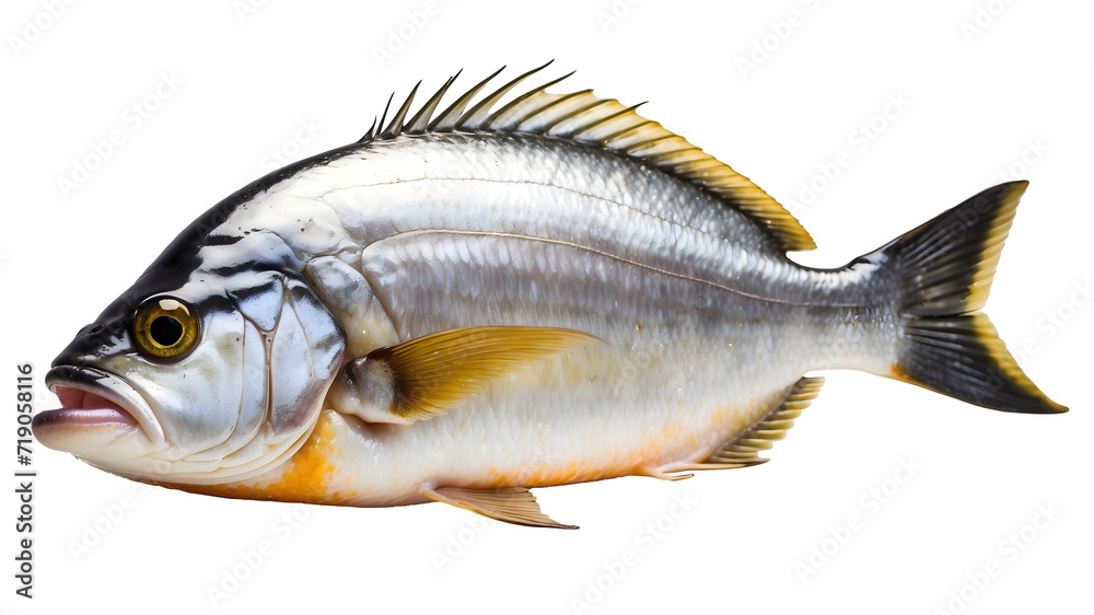 Fresh fish isolated on transparent background. PNG format AI Generated