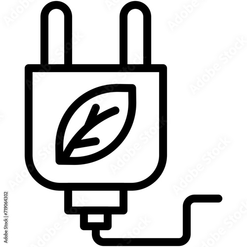 Eco Plug Vector Icon