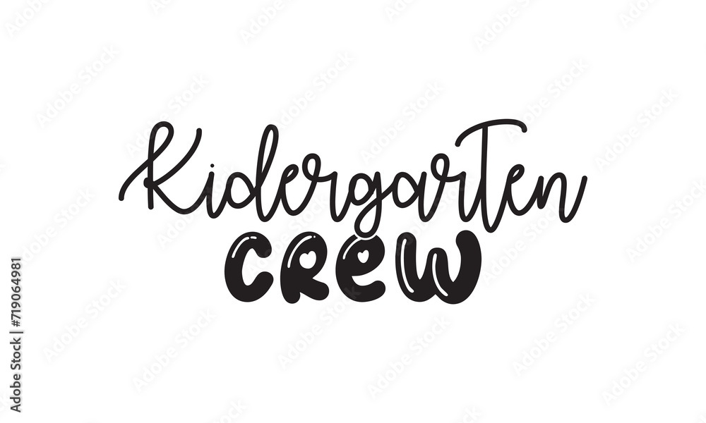 Kindergarten Crew t shirt design vector file 
