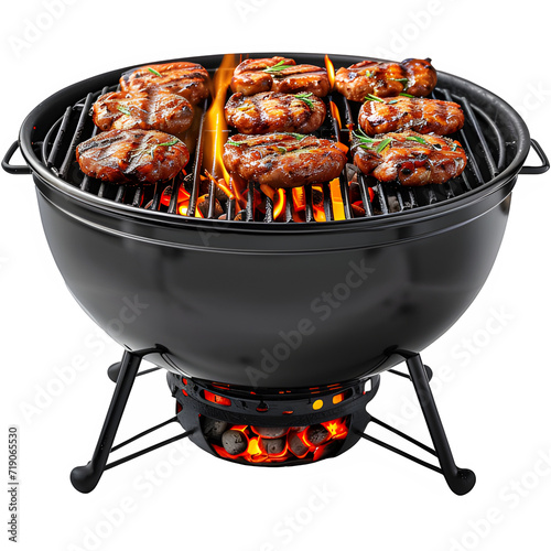 barbecue grill isolated on transparent background ,bbq grill png ,generative ai © Leo