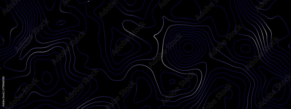Luxury abstract Topographic line map. Modern design with black background with topographic wavy pattern design. Topographic map background concept. Topo contour map. Rendering abstract illustration. Luxury abstract Topographic line map. Modern design with black background with topographic wavy pattern design. Topographic map background concept. Topo contour map. Rendering abstract illustration.
