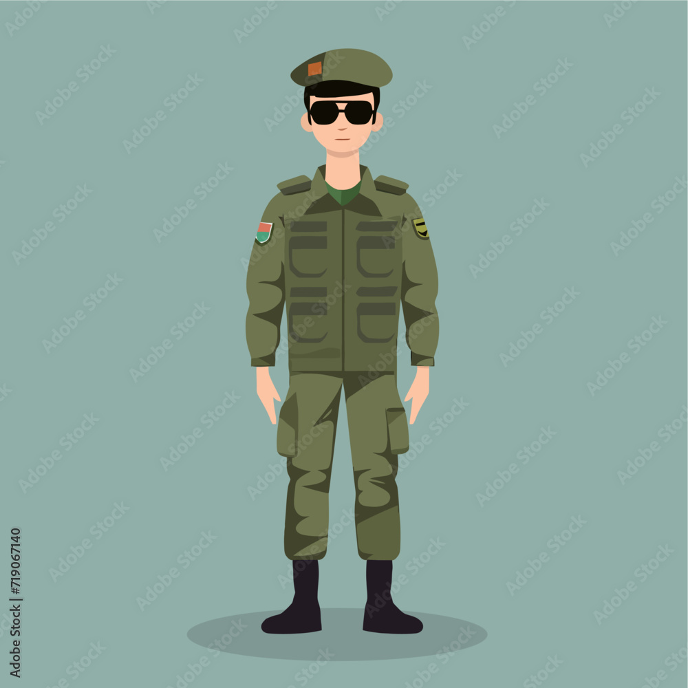 Vector flat military veteran Vector flat military veteran