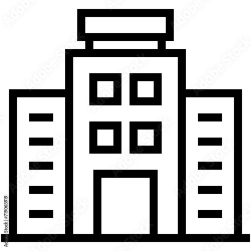 Hotel Building Vector Icon