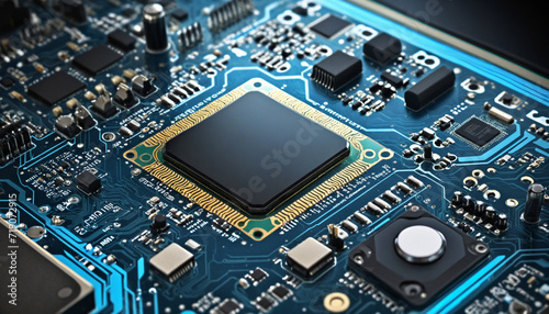 Cutting-edge electronics and technology vision for banners or ads.