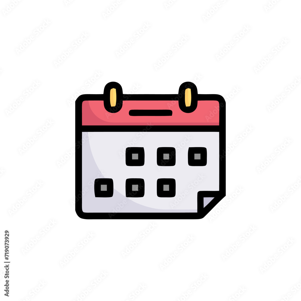 Calender icon flat vector illustration Calender icon flat vector illustration