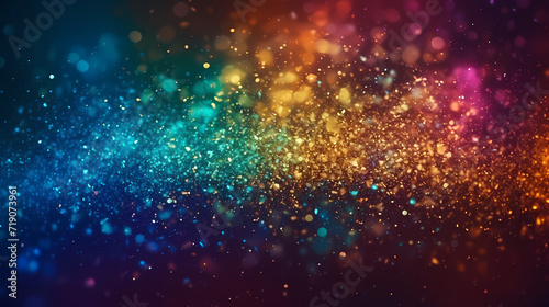 Featuring stunning soft bokeh lights and shiny elements. Abstract festive and new year background © ma