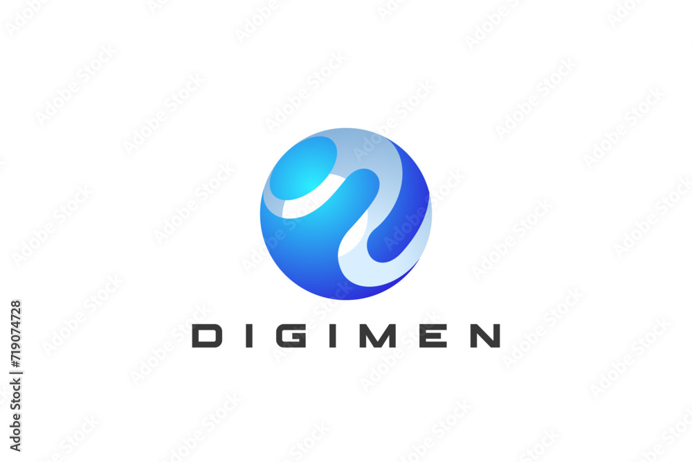 Sphere Logo Man Abstract Geometric Design Vector template. Global Internet Web Communication People Social Network Logotype Circle icon. Sphere Logo Man Abstract Geometric Design Vector template. Global Internet Web Communication People Social Network Logotype Circle icon.