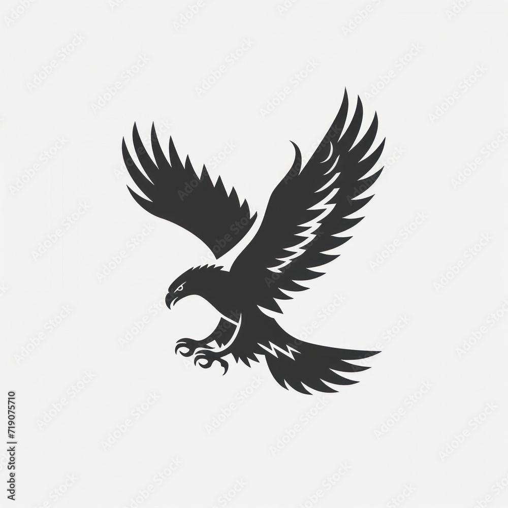 Obraz premium Bird Eagle. Logo illustration of a Eagle. Eagle emblem, icon, logotype,decal, print.