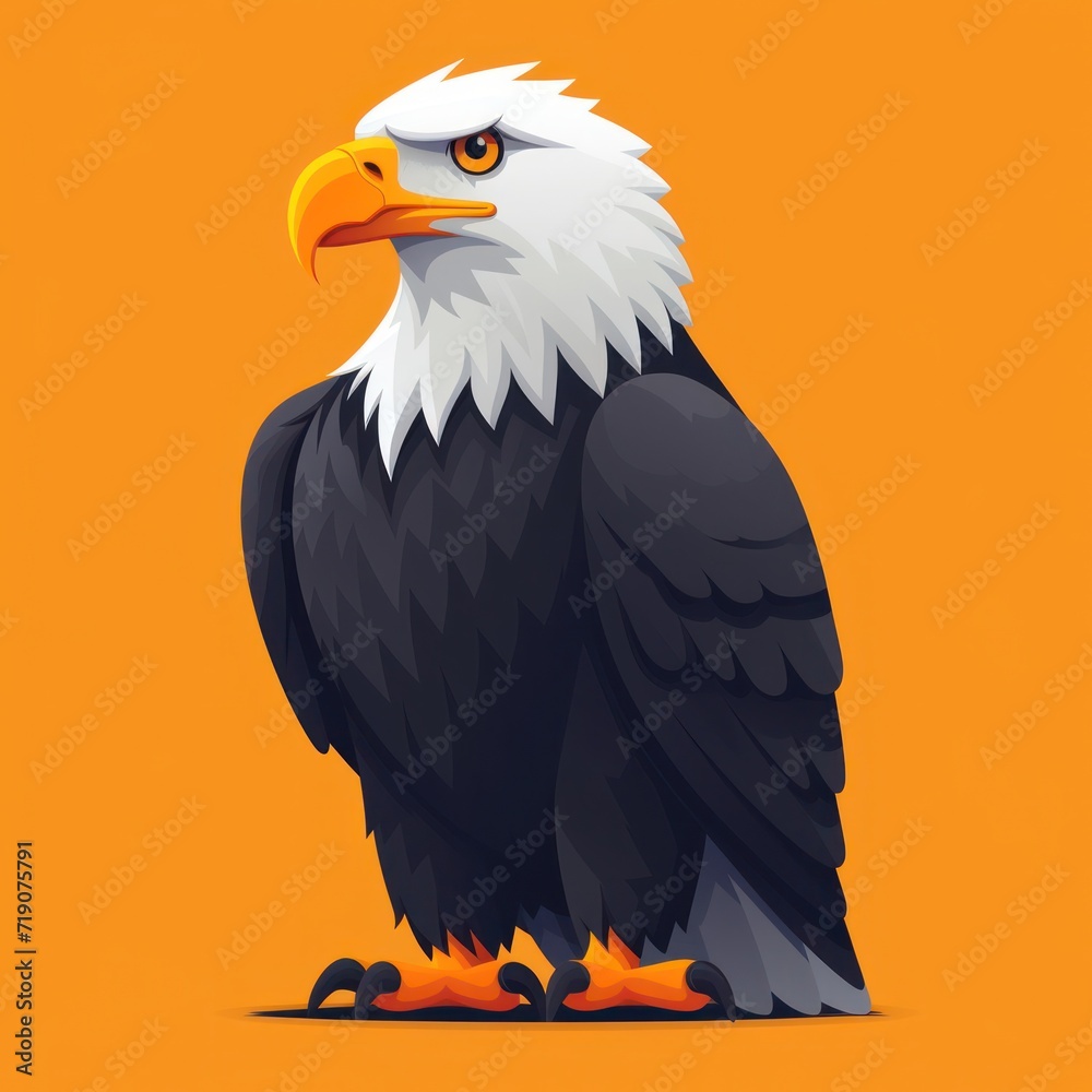 Obraz premium Bird Eagle. Logo illustration of a Eagle. Eagle emblem, icon, logotype,decal, print.