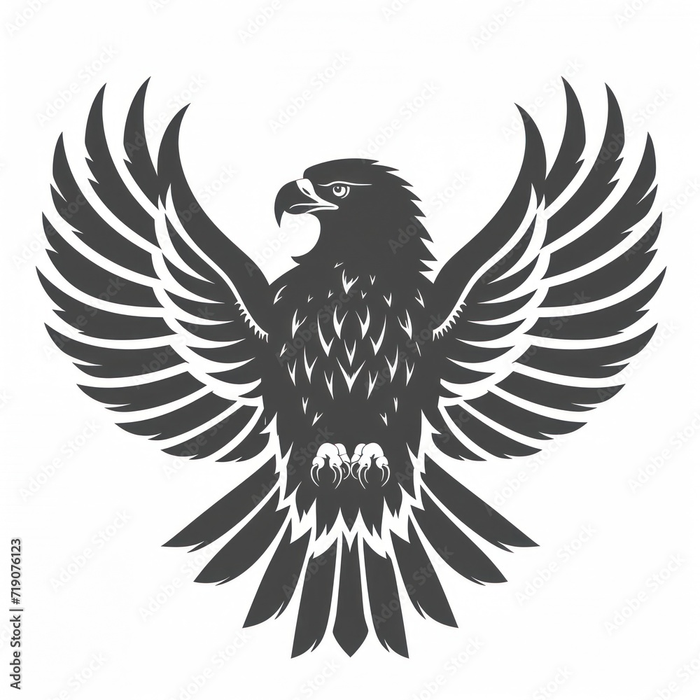 Obraz premium Bird Eagle. Logo illustration of a Eagle. Eagle emblem, icon, logotype,decal, print.