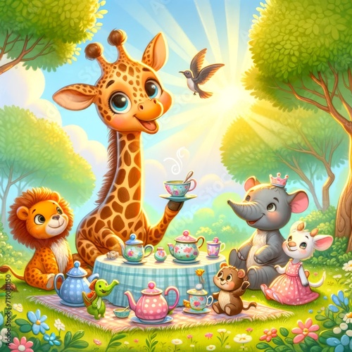 Adorable Giraffe Cub s Playful Gaze