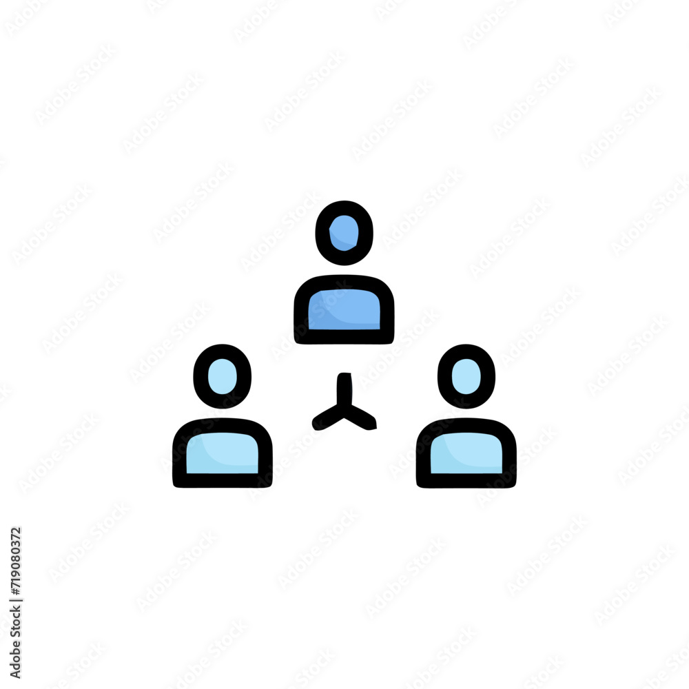 Teamwork icon flat vector illustration Teamwork icon flat vector illustration