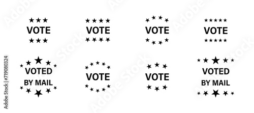 Vote election icon. USA vote, election set icons. Voting US political icon, logotype