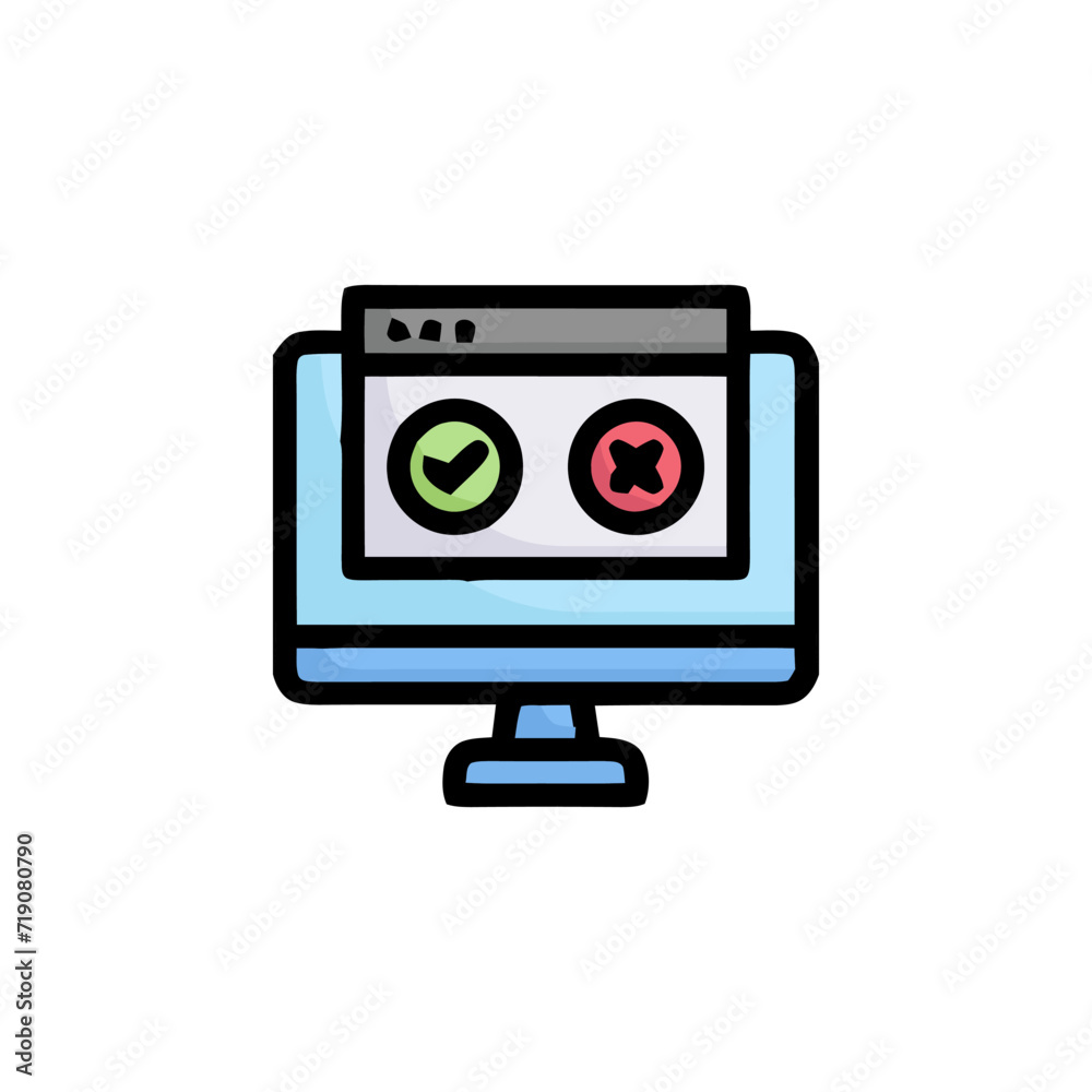 Computer icon flat vector Computer icon flat vector