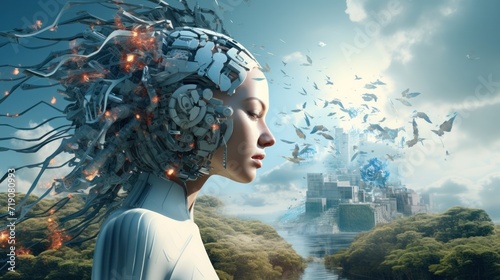 AI women face, Robotic