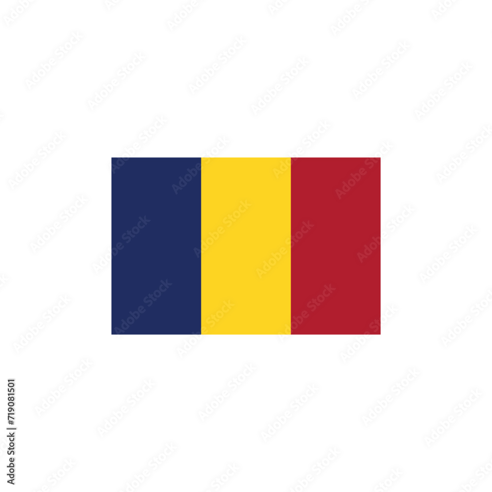Obraz premium Flag of Chad vector symbol
