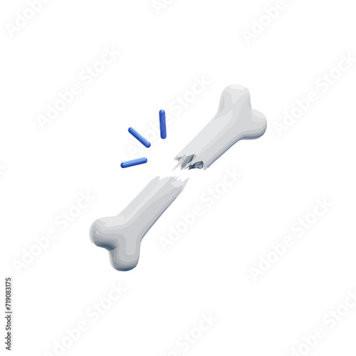 Broken bones 3D icon