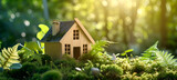 Eco-Friendly Living - Wooden House Amongst Lush Greenery