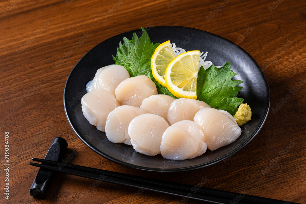 帆立の刺身