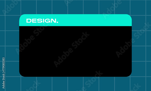 Modern pop up window illustration. Lower third design overlay element.