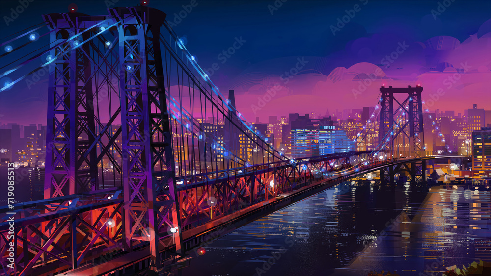 The beautiful bridge at night The beautiful bridge at night