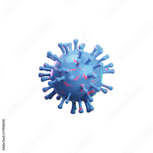 Bacteria 3D Icon vector illustration