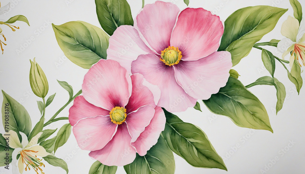 Painted floral designs Painted floral designs
