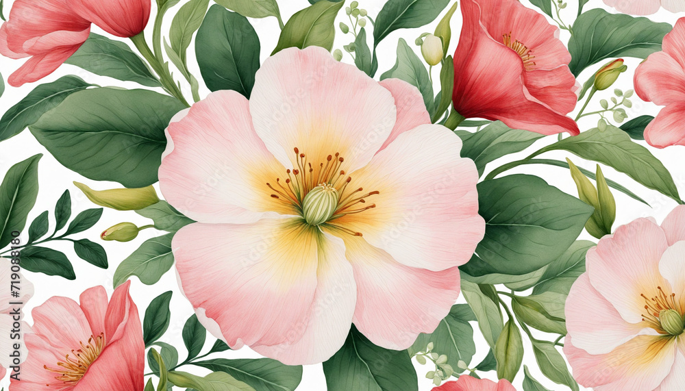 Painted floral designs Painted floral designs