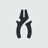 Pliers. Simple shape vector icon