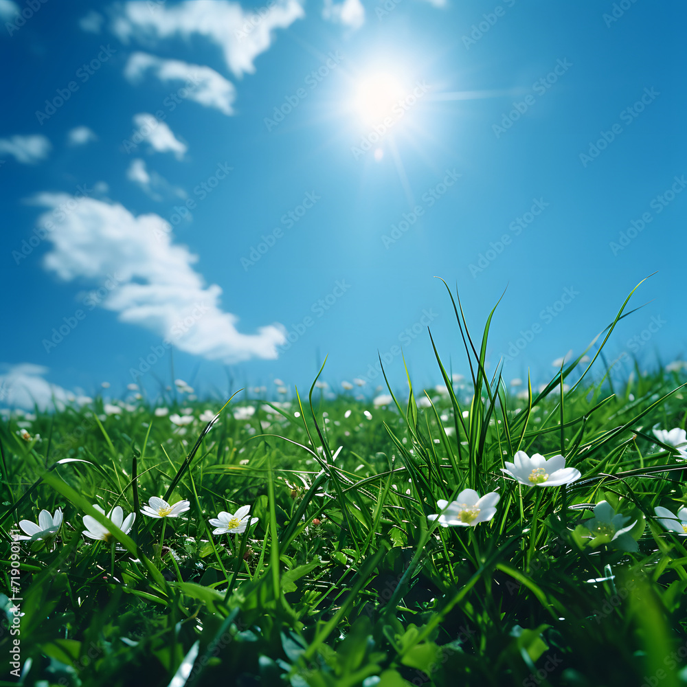 Obraz premium Meadows with flowers